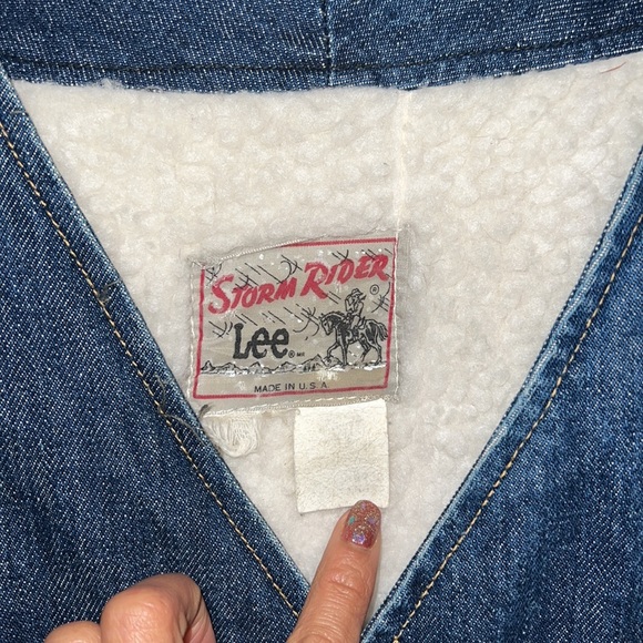 Vintage Lee Storm Rider Denim Vest With inner liner - Picture 5 of 9